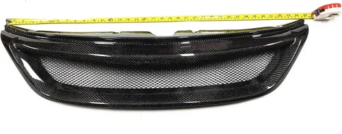 Vista 5 de Parrilla de malla frontal de fibra de carbono para Subaru Impreza 2011-2014 11-14 WRX STI parachoques superior