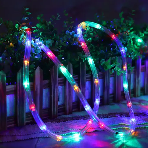 Vista 7 de Cuerda de luces LED de 100 pies, 720 luces LED impermeables conectables de Navidad para interiores y exteriores, cubierta, piscina, paisaje, fondo