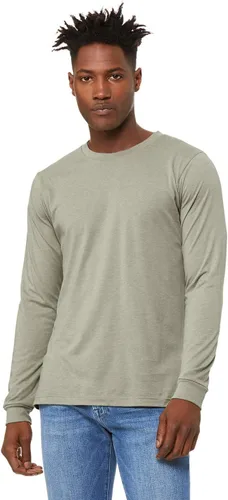 Vista 8 de Canvas Filmore 3501 - Camiseta de 4.2 onzas para hombre manga larga (1) Ceniza + (1) Jaspeado atlético
