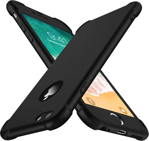 Vista 23 de ORETECH - Funda diseñada para iPhone 5/5S / SE (2016), con [2 protectores de pantalla de vidrio templado] cuerpo completo de 360° para iPhone SE