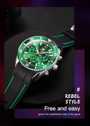 Vista 6 de OLEVS Relojes de cuero impermeable relojes de cuarzo con fecha de día, regalos