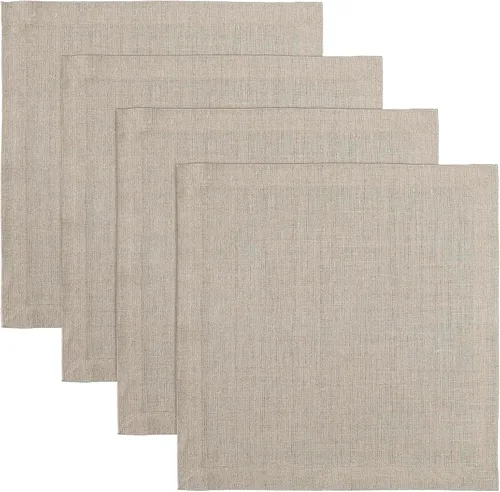 Vista 130 de Solino Home Juego de 4 manteles individuales blancos de 100 % lino puro de 14 x 14 pulgadas para invierno, San Valentín, primavera, Pascua, Fete
