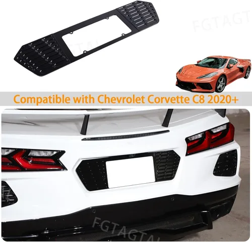 Vista 7 de Marco de licencia trasero compatible con Chevrolet Corvette C8 2020-2026