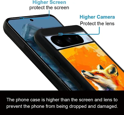 Vista 270 de Compatible con Google Pixel 4A 5G Mobile Case Creative Acrylic Panel trasero Silicona Protección Grip especialmente diseñado para Google Pixel 4A 5G