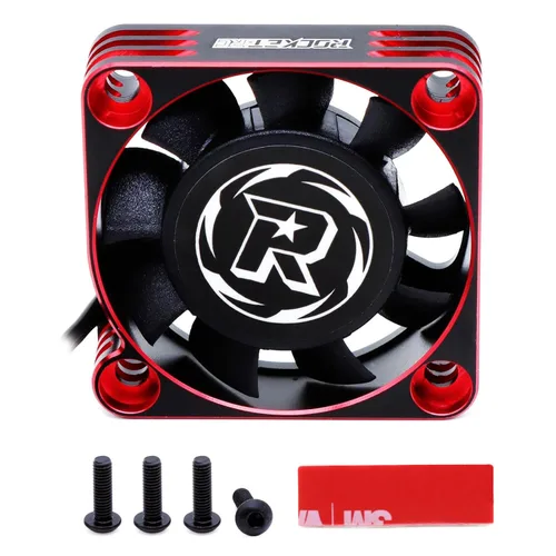 Vista 10 de Paquete de 2 ventiladores de refrigeración de motor RC de 1.575 pulgadas, ventilador de enfriamiento ESC de 16000RPM para camión 1/10 1/8 RC