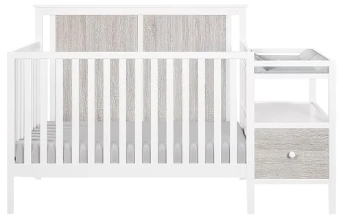 Vista 6 de Suite Bebe Combo de cuna y cambiador 4 en 1 Connelly en gris/gris Rockport