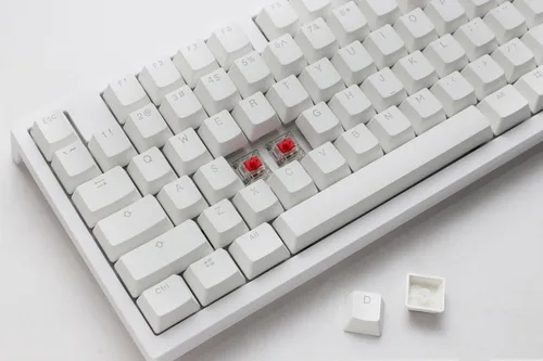 Vista 3 de Ducky Zero 6108 Teclado mecánico RGB Bluetooth Blanco Puro Hotswap - Cherry MX2A Red