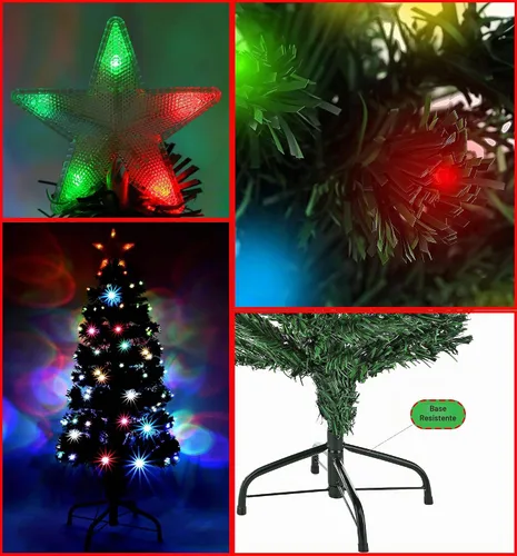 Vista 5 de Holiday Essence Prelit Árbol de Navidad artificial, árbol de Navidad de pino de 4 pies con luces LED multicolor que cambian de función y árbol
