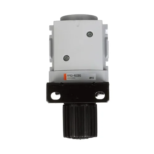 Vista 4 de PneumaticPlus Regulador de presión de aire comprimido serie PPR - Manómetro integrado y soporte incluidos (1/2" NPT)