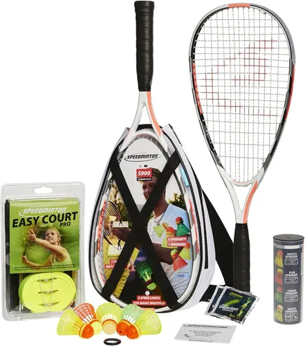 Vista 2 de SpeedmintonSpeedminton Junior Set - Original Speed Badminton/crossminton Children's Set Includes 2 Kids Rackets, 2 Fun Speeder and Bag.