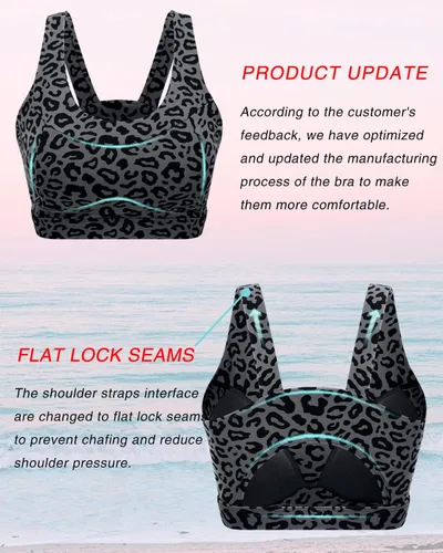 Vista 2 de RUNNING GIRL - Brasier deportivo de alto impacto para mujer, brasier de espalda cruzada, brasier de entrenamiento, brasier de yoga de línea larga