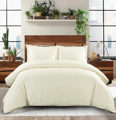 Vista 9 de Royal Hotel Bedding Funda de edredón de 500 hilos, 100% algodón, cierre de botón, suave y fresco, juego de funda de edredón de 2 piezas, tamaño Negro