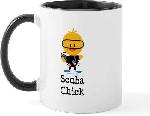 Vista 23 de CafePress Scuba Flag Diver Taza de café de cerámica de 11 oz (11.0 fl oz)