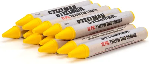 Vista 5 de Steelman Crayones de marcado de neumáticos blancos para mecánicos, para marcar daños en neumáticos húmedos y secos, caja de 12