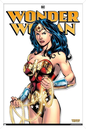 Vista 13 de Trends International DC Comics Wonder Woman - Póster de pared, 22.4 pulgadas de largo x 14.7 pulgadas, versión enmarcada de madera de granero