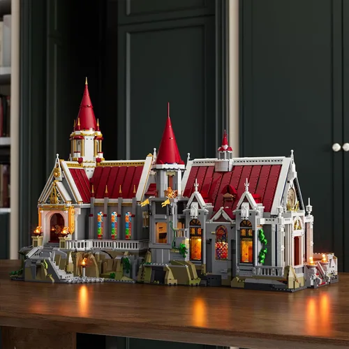 Vista 7 de LUMIBRICKS Castillo Medieval del Rey y Tesorería Conjunto de Ladrillos de Construcción - Colección Modular de Ciudad de la Edad Media