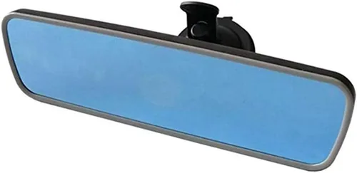 Vista 9 de Espejo retrovisor, espejo HD antirreflejo de 9.56 pulgadas, espejo retrovisor universal para interior del automóvil con ventosa ajustable y diseño