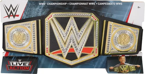 Vista 6 de Cinturón de campeonato de la WWE, Estándar, negro, dorado