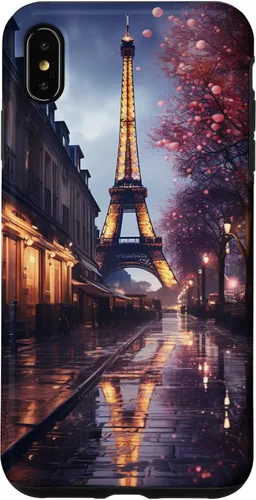 Vista 10 de iPhone 11 Escénica Torre Eiffel París Francia por la noche Bokeh Majestic Case