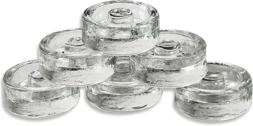 Vista 8 de Trademark Innovations Pesas de frasco de decapado de fermentación de vidrio, estilo agarre cruzado (juego de 6)
