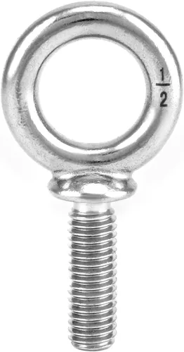 Vista 2 de QWORK Perno de ojo, paquete de 20 pernos de elevación de acero inoxidable de grado marino de 1/2 pulgada -13 x 1-1/2 pulgadas, de grado marino Lote