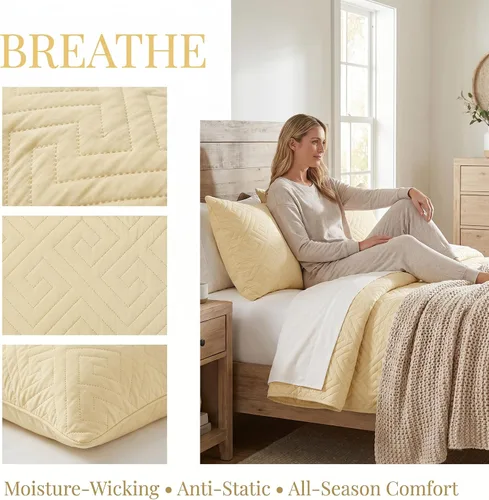 Vista 2 de Breathable Standard-Size Envelope-Style Pillow Protector Apricot