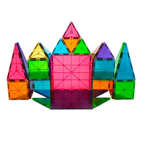 Vista 7 de MAGNA-TILES Juego clásico de construcción magnética de 32 piezas, la marca original de construcción magnética