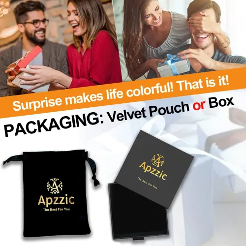Vista 6 de Apzzic Pulsera de eslabones cubanos de Miami, chapada en oro, hip hop, con circonita cúbica, con caja de regalo para hombres y mujeres