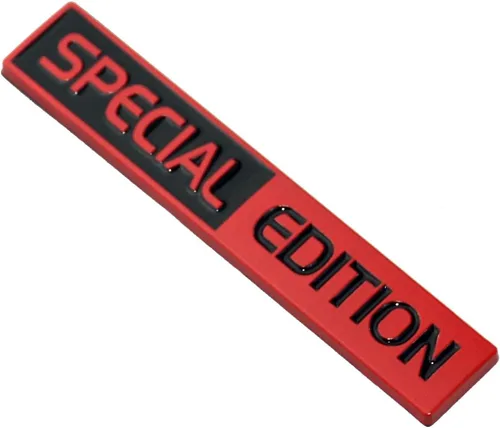 Vista 4 de 2 calcomanías de edición especial con emblema 3D para guardabarros de automóvil, camión, SUV, color negro y rojo negro rojo