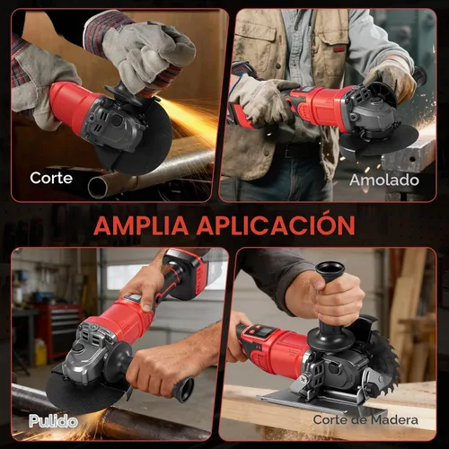 Vista 8 de Amoladora angular inalámbrica 2 en 1 y sierra circular para batería Milwaukee M18 de 18 V (solo herramienta), 4-1/2 pulgadas a 5 pulgadas, cabezal