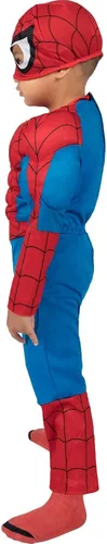 Vista 5 de Party City Classic Spider-Man Muscle Halloween Costume for Toddler Boys Includes Headpiece