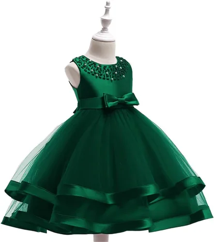 Vista 3 de NSSMWTTC 3M-9T Baby Pageant Dress Toddler Girls Tutu Gown Flower Wedding Dresses