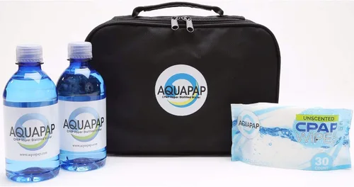 Vista 8 de AQUAPAP Easy Lift - Paquete de 24 unidades de agua CPAP destilada al vapor de 12 onzas Incluye 4 x 6 bolsas de fácil elevación 1 – 2 noches por
