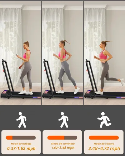 Vista 6 de Treadmill Under Desk Walking Pad,2 in 1 Folding Treadmill for Home/Office with Remote Control and APP,LED Display