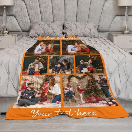 Vista 2 de IEK Manta personalizada, manta personalizada con foto, foto personalizada de la manta, foto personalizada de la manta, manta de regalo para mamá