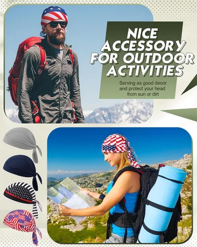 Vista 5 de 15 piezas Do Rag Skull Cap Enfriamiento Casco Liner Sudor Absorbe la Cabeza Envolturas Bandana Beanie Bicicleta Casco Liner para Hombres Mujeres
