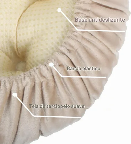 Vista 3 de Augld Paquete de 2 Cojines para Taburetes de Bar con Banda Elástica Cubierta de Taburete 12 Pulgadas Beige