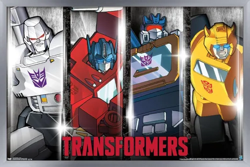 Vista 11 de Trends International Hasbro Transformers - Póster de pared clásico, 14.725 x 22.375 pulgadas, versión enmarcada de madera de granero