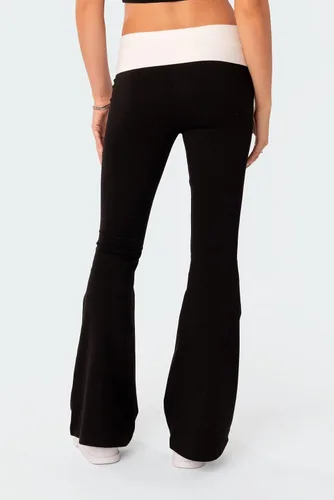 Vista 3 de KMBANGI Women Skinny Pants Low Rise Bootcut Stretchy Yoga Flare Pants Long Y2k Joggers Sweatpants Lounge Streetwear