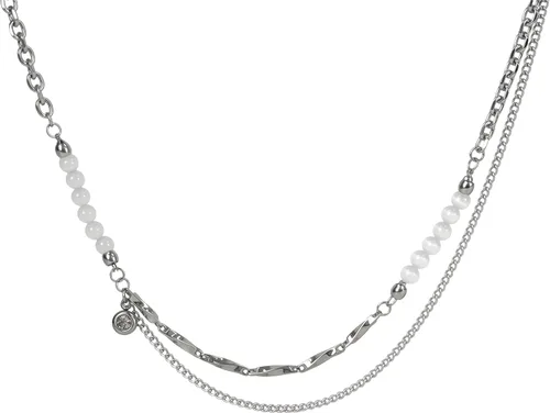Vista 29 de Collar minimalista con cadena irregular Y2k para uso diario, versátil, joyería de moda para mujer, plata Dorado-1