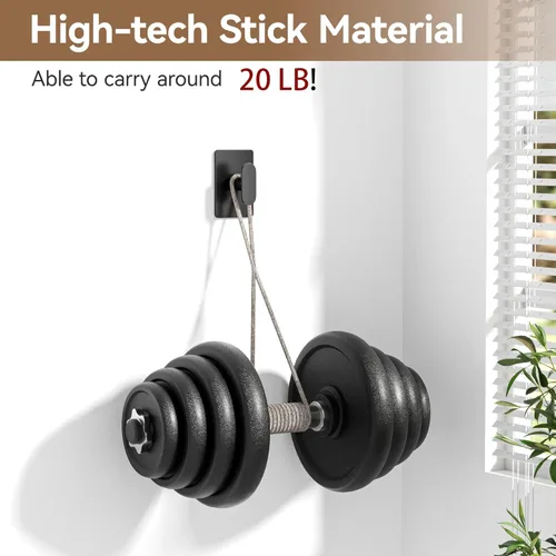 Vista 2 de pickpiff Ganchos adhesivos para toallas para baño: colgador de pared extra fuerte de 20 libras para ducha, cocina, casa rodante, apartamento