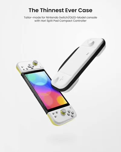 Vista 2 de tomtoc Carrying Case for Hori Nintendo Switch Split Pad Compact, Hard Shell Protective Travel Bag with 10 Game Cartridges, Split Pad Fit Controllers