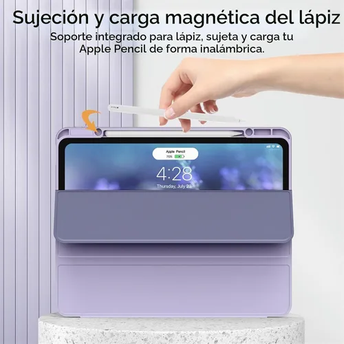 Vista 6 de Soke Funda para iPad Air de 13 pulgadas (M3 2025/M2 2024) con soporte para lápices, [Encendido/apagado automático + protección de la cámara] a