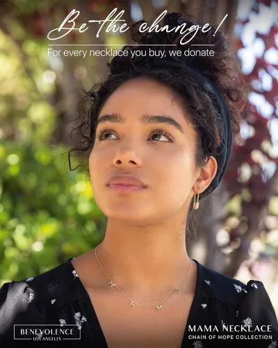 Vista 2 de Benevolence LA Mama Necklace Dainty Necklace 14k Gold Dipped Necklaces For Women Valentines Day Gifts for Mom 14 Gold Necklace Mothers Necklace