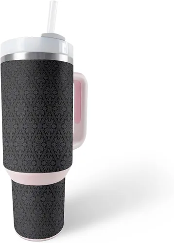Vista 24 de MightySkins Skin - Vaso de vinilo compatible con Stanley The Quencher H2.0 FlowState de 40 onzas, diseño de mármol de albaricoque, protectora