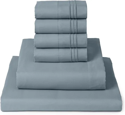 Vista 61 de Mellanni - Juego de sábanas individual de 4 piezas de la colección icónica, (incluyendo 2 fundas de almohada), bolsillo profundo de 16 pulgadas 1102