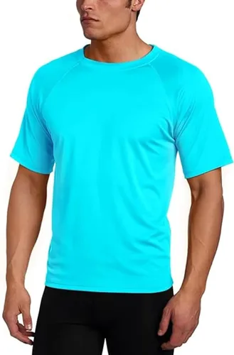 Vista 31 de Kanu Surf Camiseta de natación de manga corta UPF 50 para hombre (tallas regulares y extendidas)