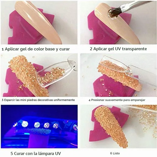 Vista 8 de Paquete de 4 cuentas de caviar de uñas, micro cuentas de metal para uñas, decoración de uñas 3D, bola de acero para uñas, plata dorada, gema negra
