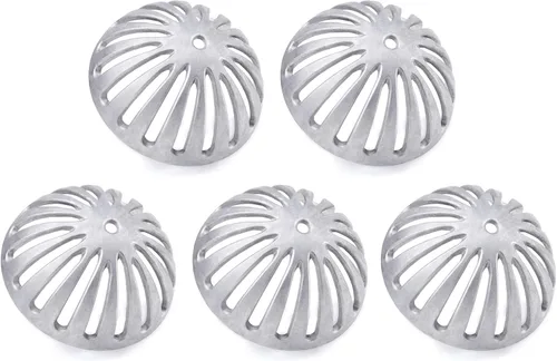 Vista 10 de Cubierta de drenaje de piso de aluminio, cubierta de cúpula resistente 5-1/2 pulgadas Commercial Floor Drain Strainer, Preventing Leaves from