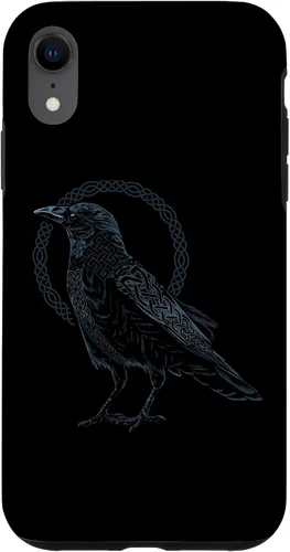 Vista 24 de Funda para iPhone 11 Pro Max Crow Raven Viking Valhalla Berserker nórdico nórdico de mitología nórdica